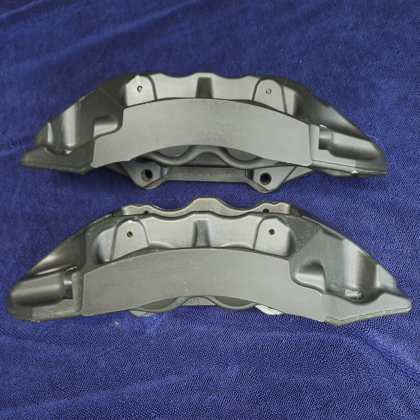 A pair of VF HSV calipers sent in by a customer to be repainted - paintstripped