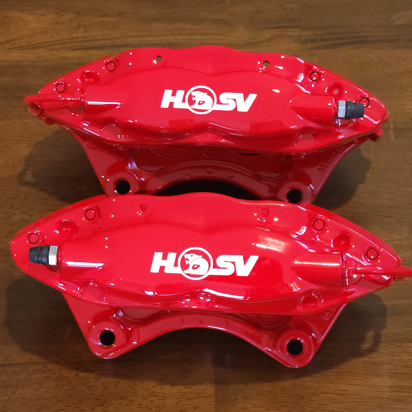 Brembo brakes painted in red with white HSV logo's 1