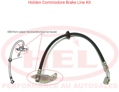 Braided Brake Lines to suit Holden VT VX VY VZ Commodore with Brembo Brakes