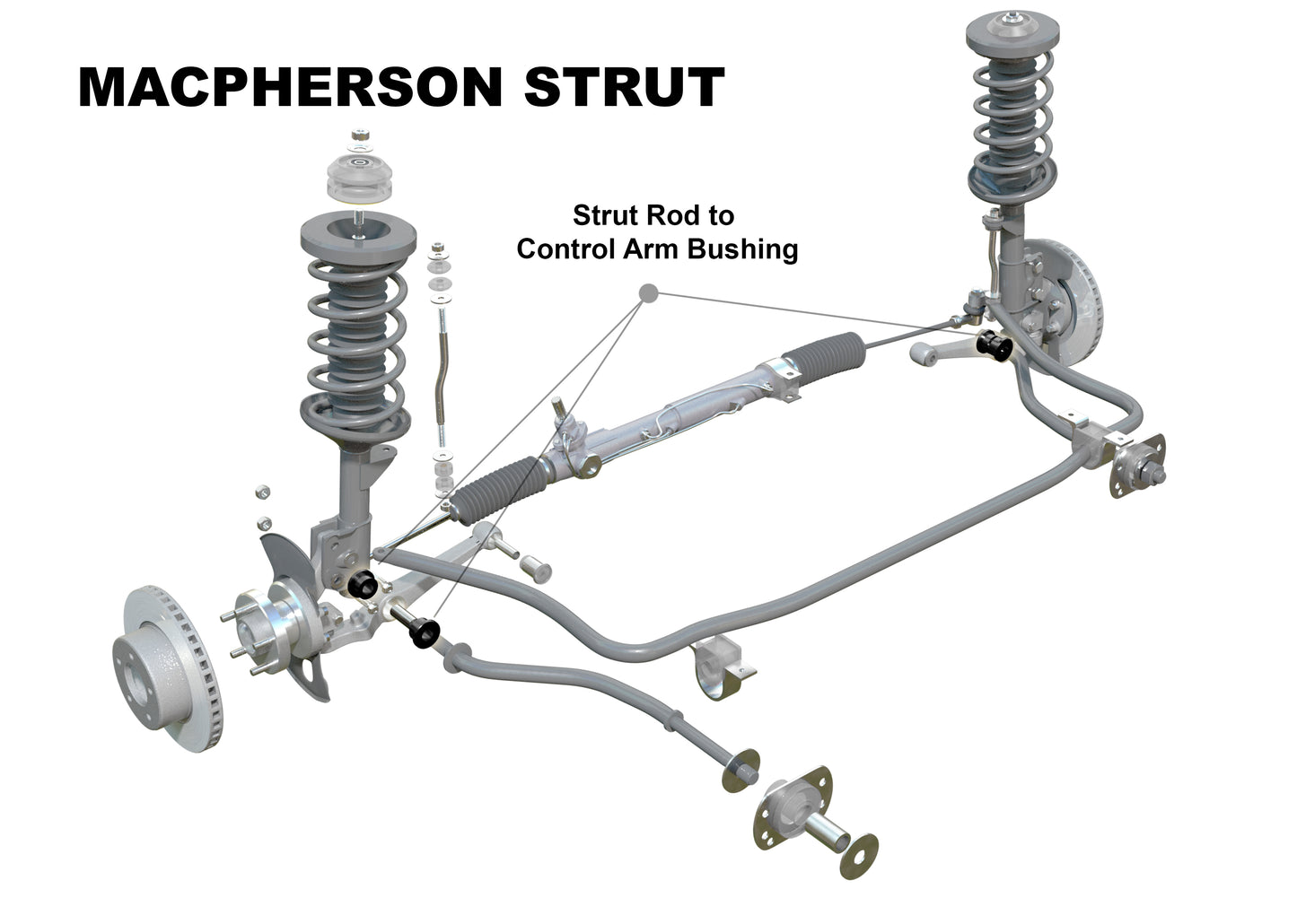 VT - VZ Strut Rod To Control Arm Bushing Kit (Heavy Duty)