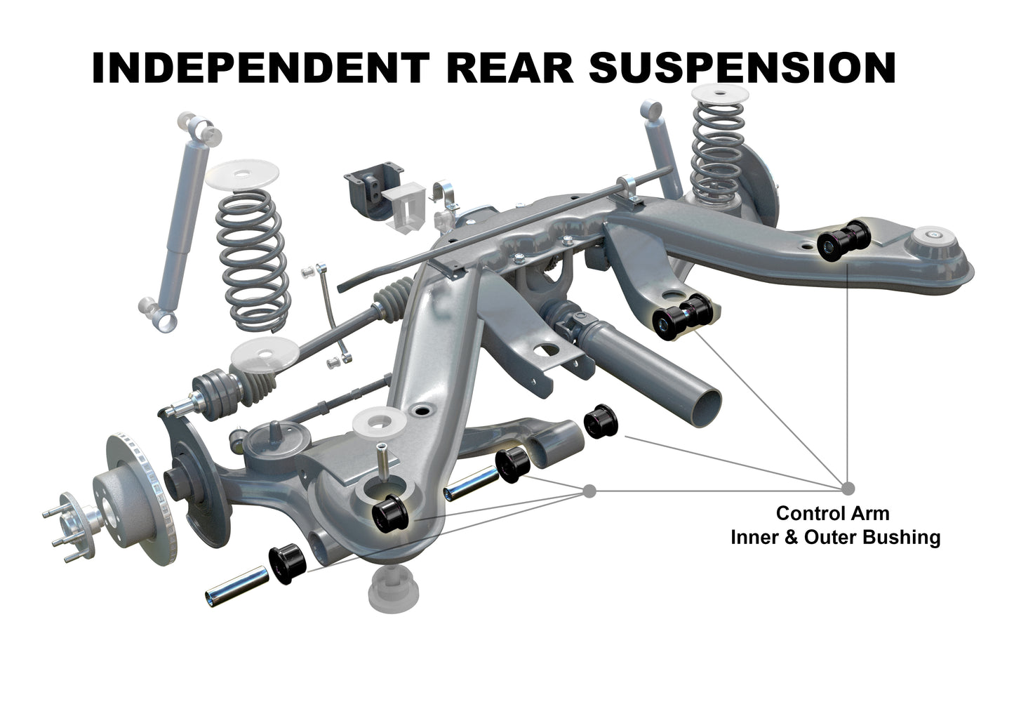 Nolathane VX VY VZ Rear Control Arm - Bushing Kit-Double Offset - NEK24